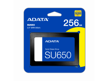 Ổ cứng SSD ADATA SU650 256GB 2.5inch SATA3 (520MBs/ 450MBs) - ASU650SS-256GT-R - BH 3 Năm